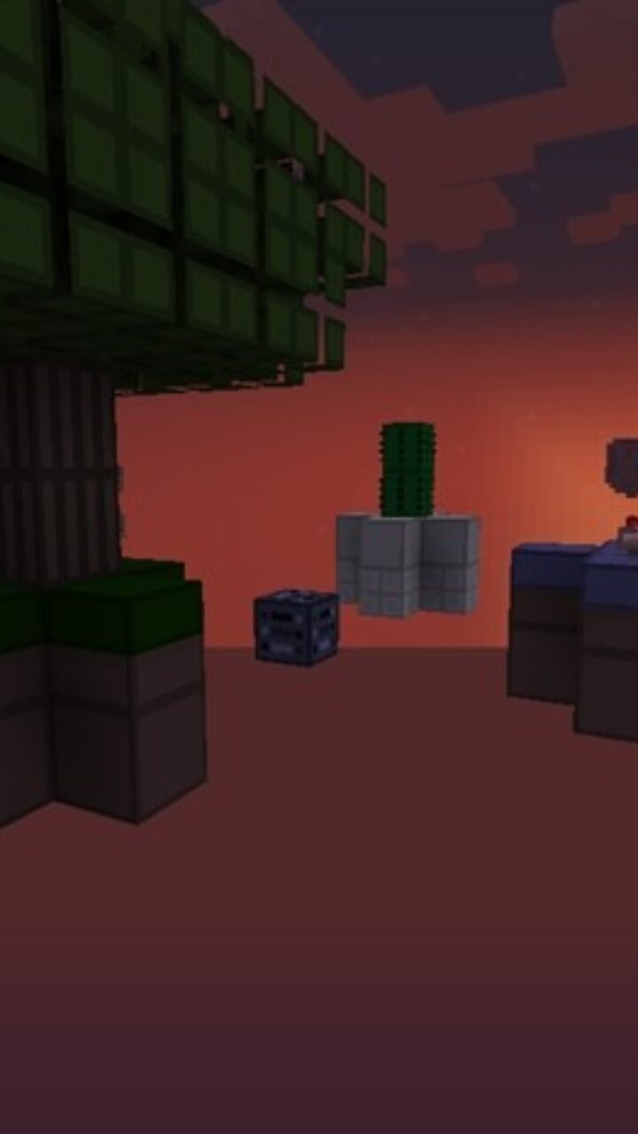 Limited materials in Survival on a Single Block MCPE Map