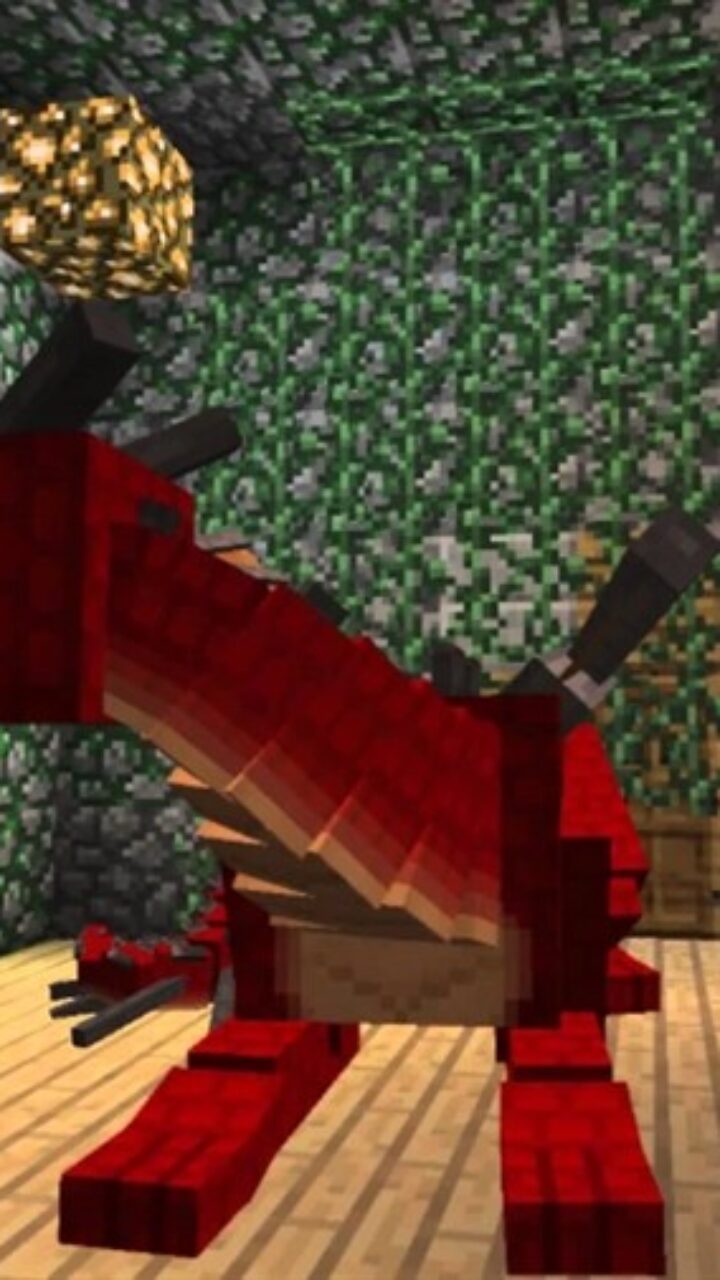 Fire reptile in Dragon Mount 2 MCPE Mod