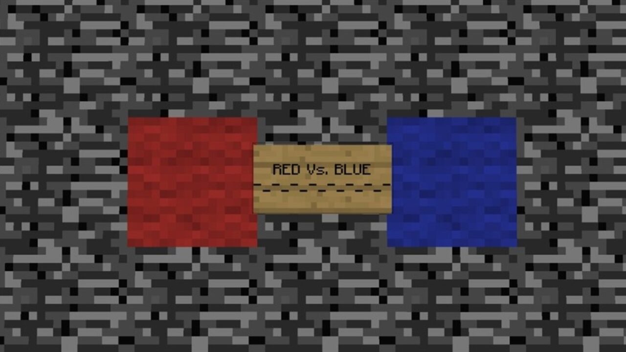 Red vs Blue Map for Minecraft PE