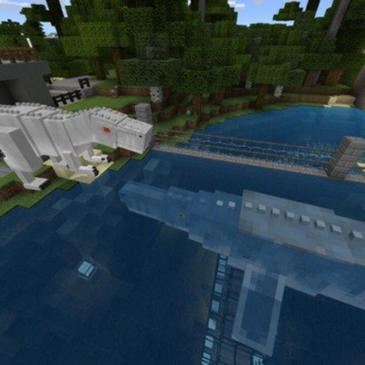 Jurassic World map for Minecraft PE