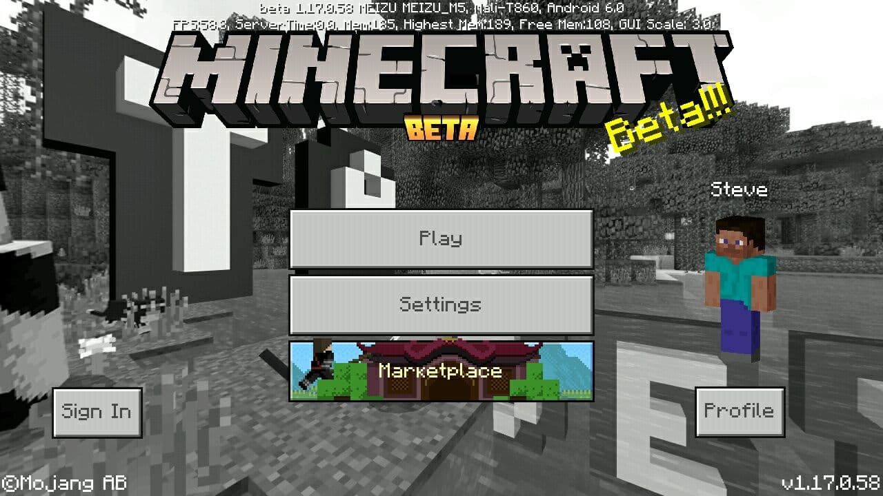 Minecraft PE 1.17.0.58