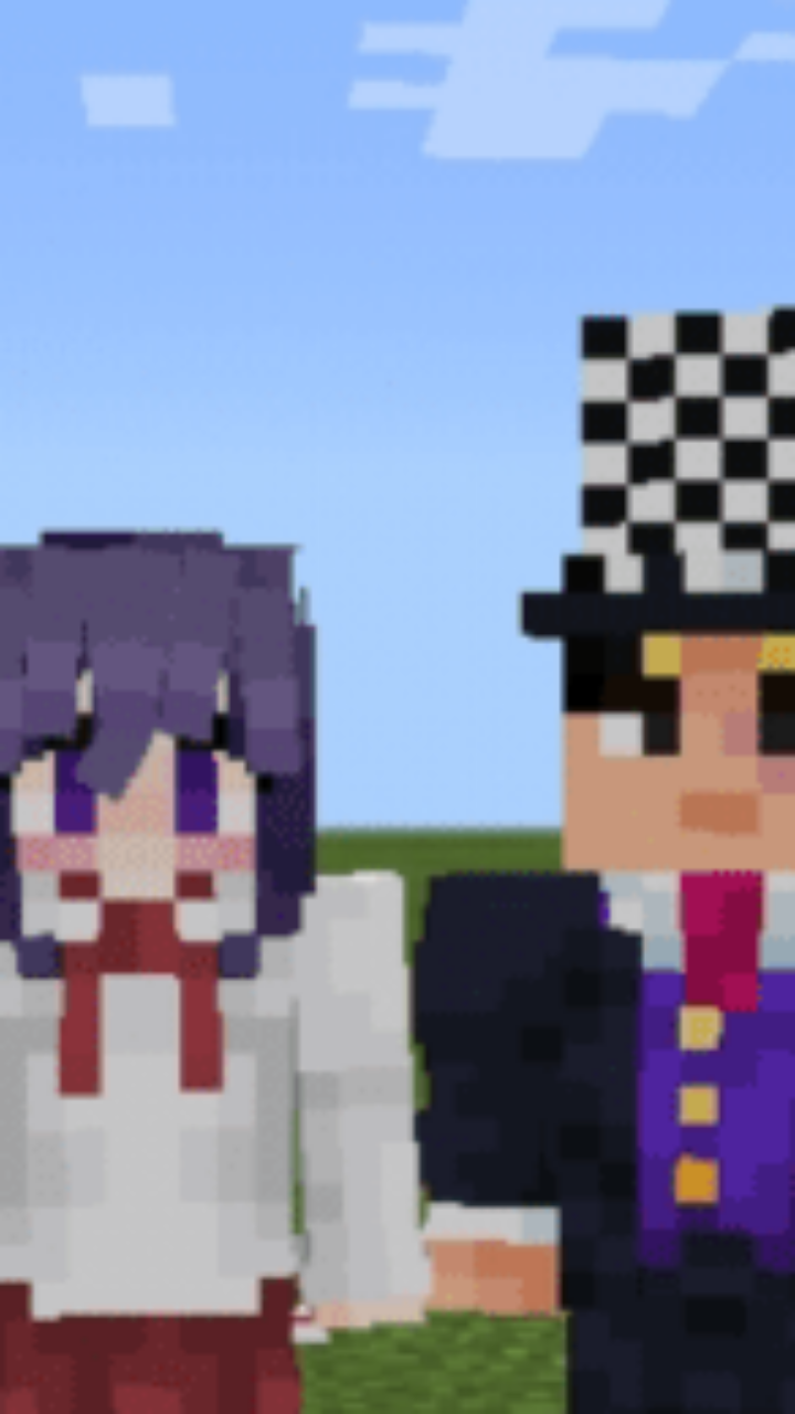 Characters from Waifus Mod for Minecraft PE