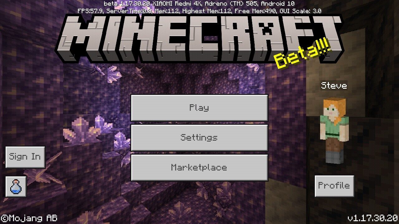 Minecraft PE 1.17.30.20