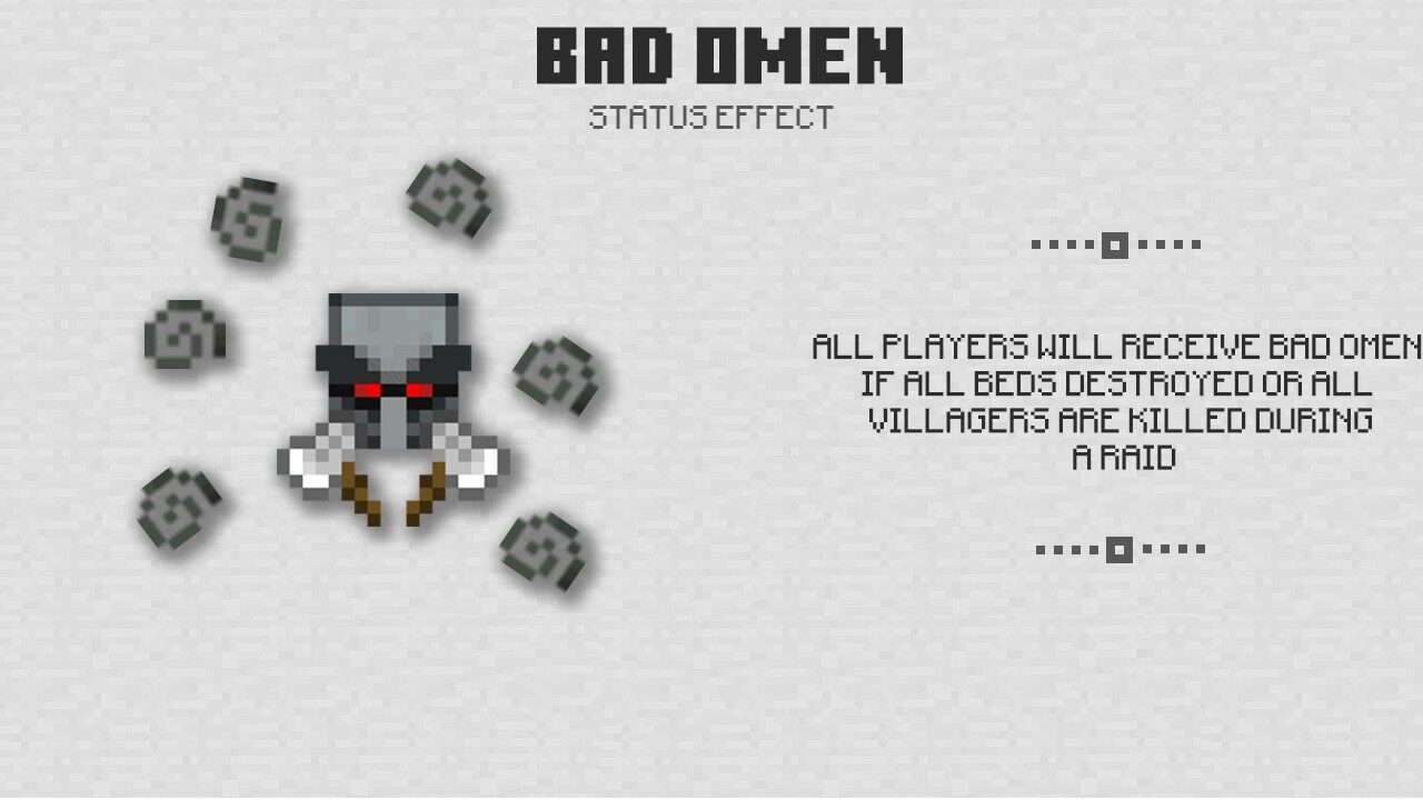 Bad omen in Minecraft PE 1.11