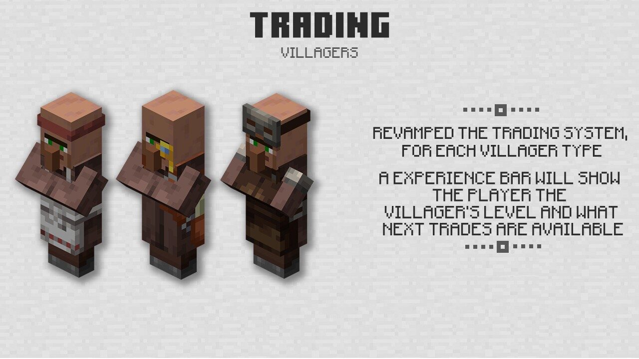 New trading in Minecraft PE 1.11