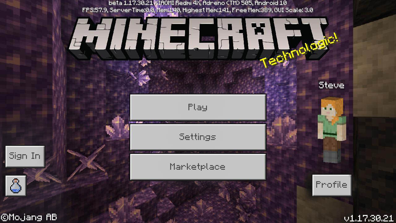 Minecraft PE 1.17.30.21