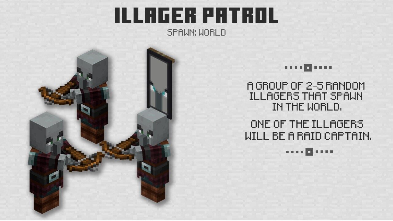 Illager patrol in Minecraft PE 1.11