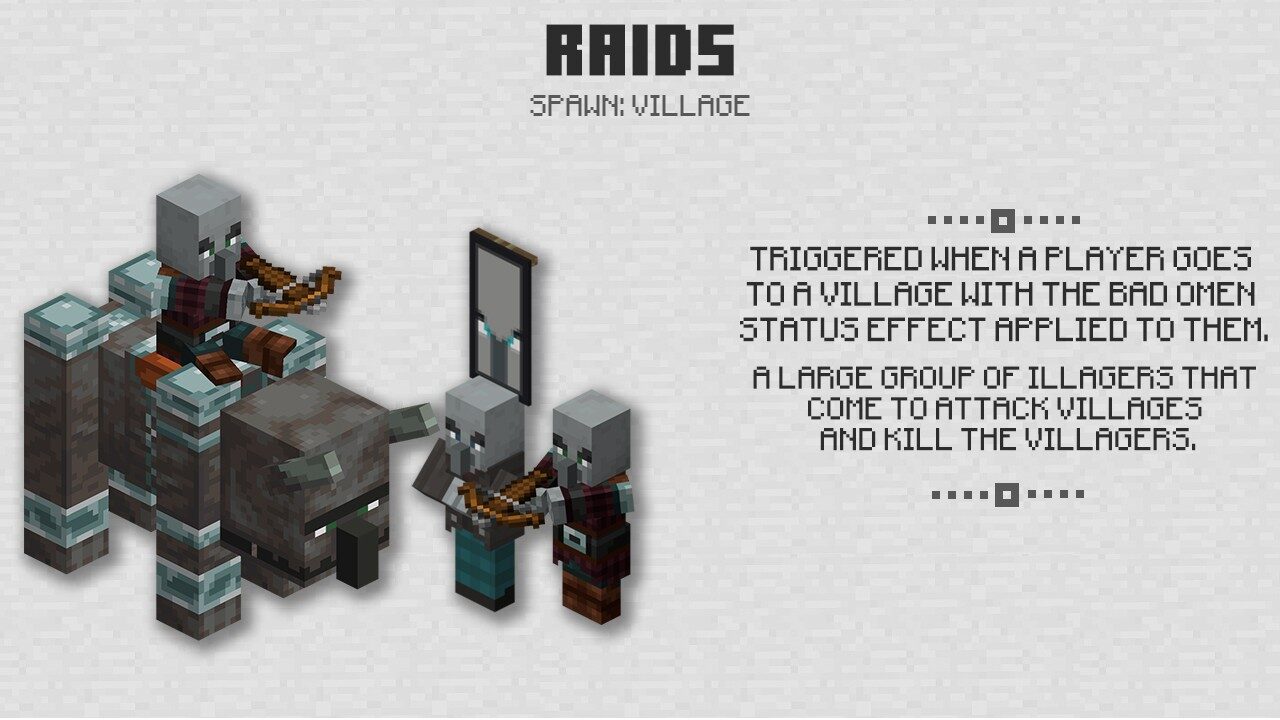 Raids in Minecraft PE 1.11