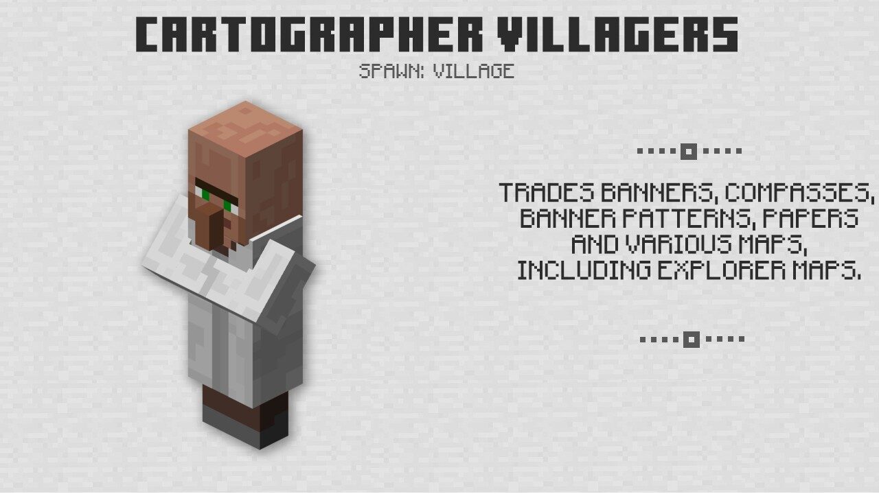 Cartographer in Minecraft PE 1.1