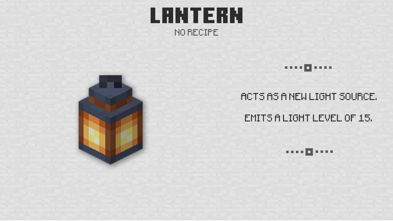 Lantern in Minecraft PE 1.9