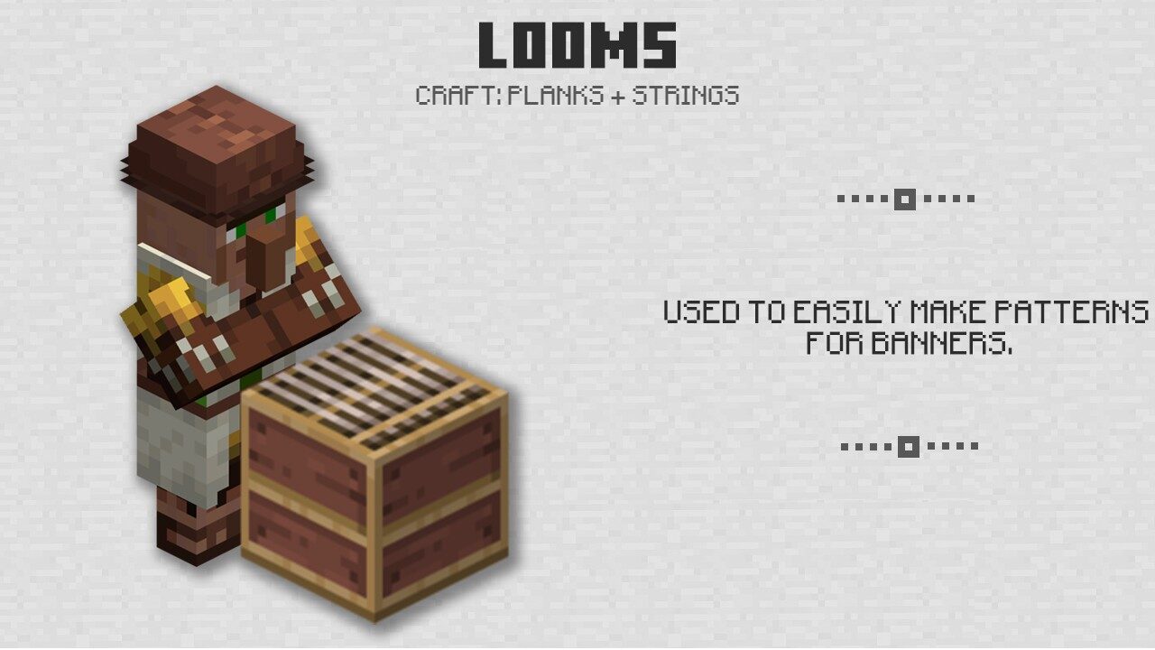 Looms in Minecraft PE 1.10