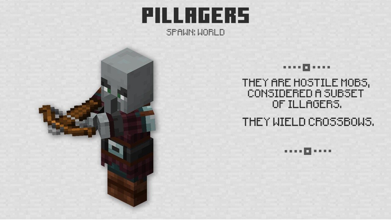 Pillagers in Minecraft PE 1.9