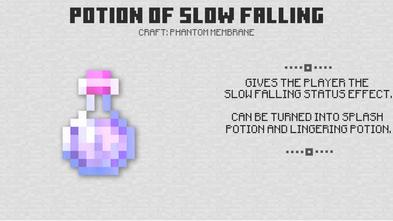 Potion of Slow Falling in Minecraft PE 1.6