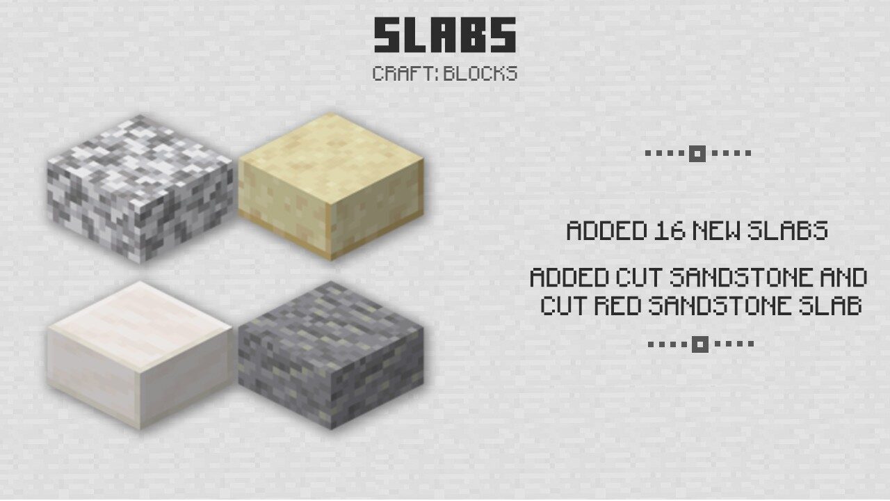 Slabs in Minecraft PE 1.9