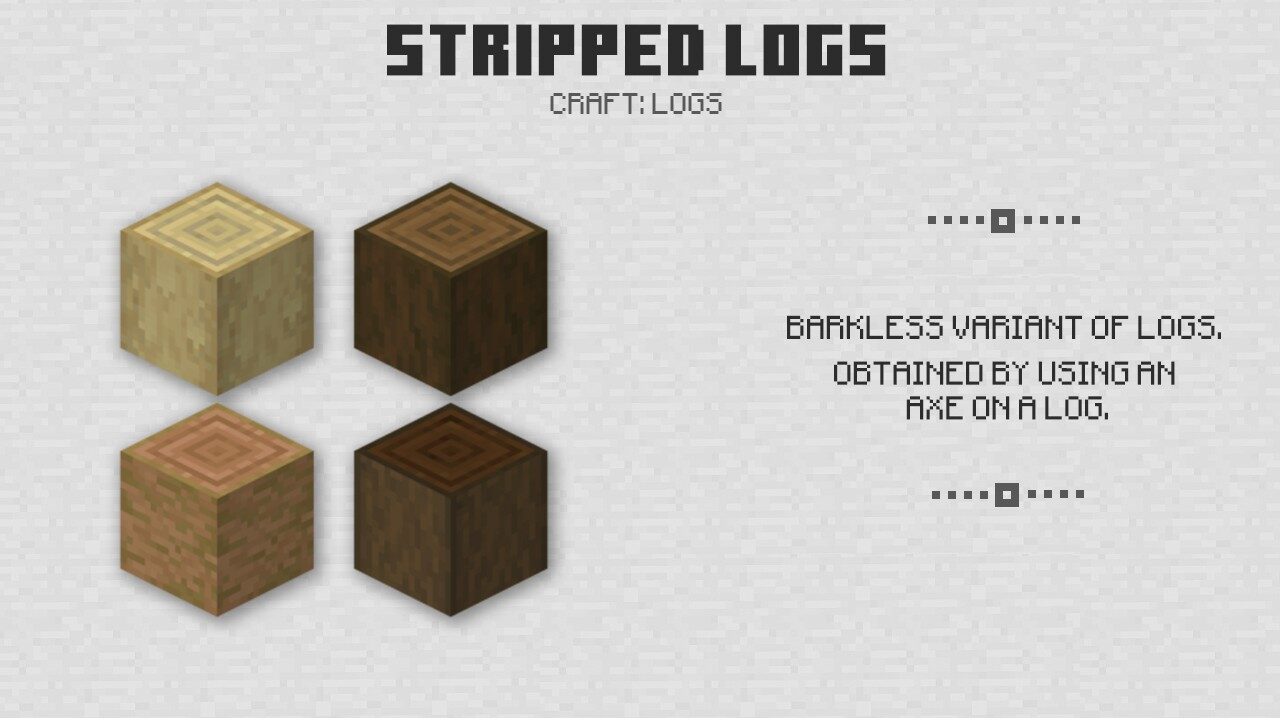 Stripped logs