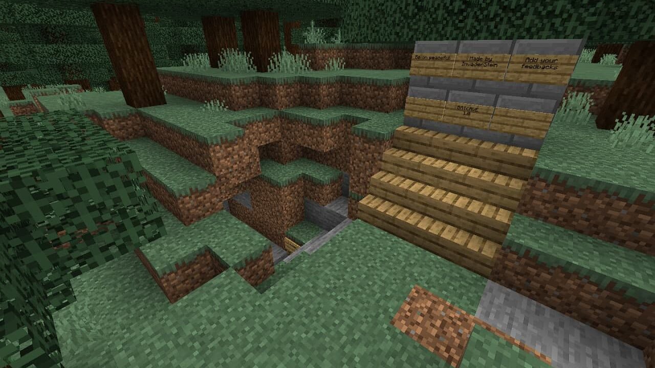 Batcave entrance in Minecraft PE