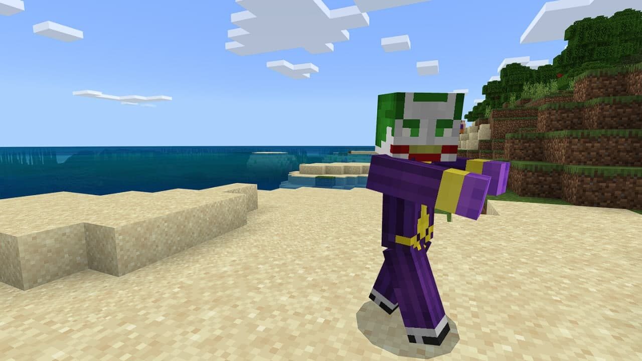 Joker in Batman mod in Minecraft PE