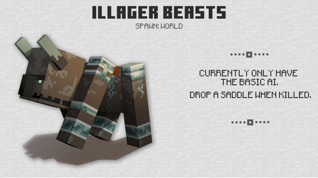 Illager beasts in Minecraft PE 1.10