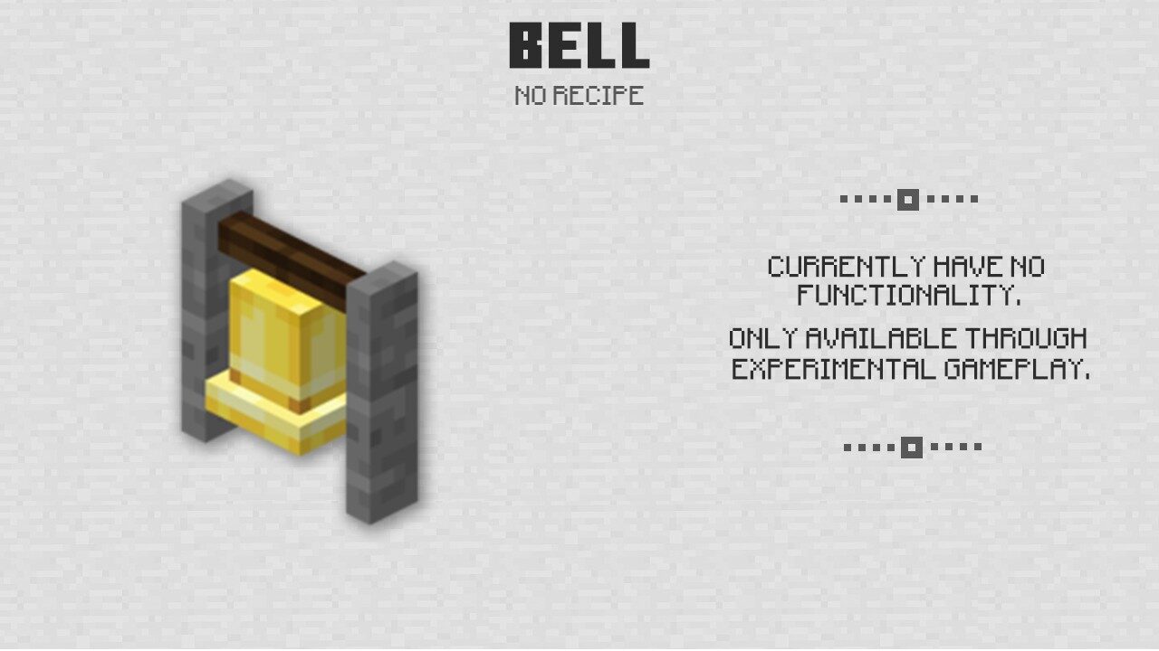 Bell in Minecraft PE 1.9