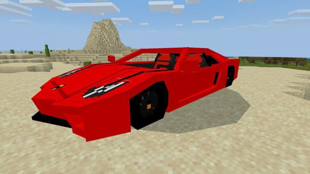 Lamborghini Aventador in Minecraft PE