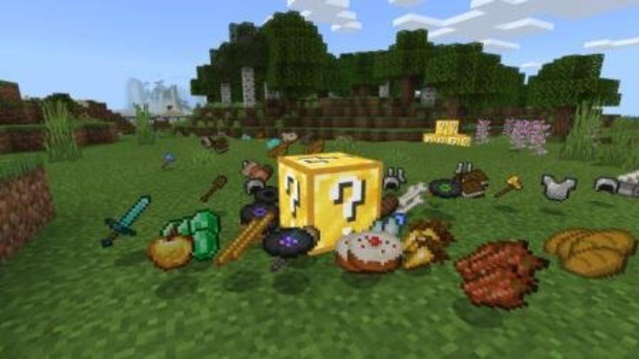 Lucky Block addons for Minecraft PE