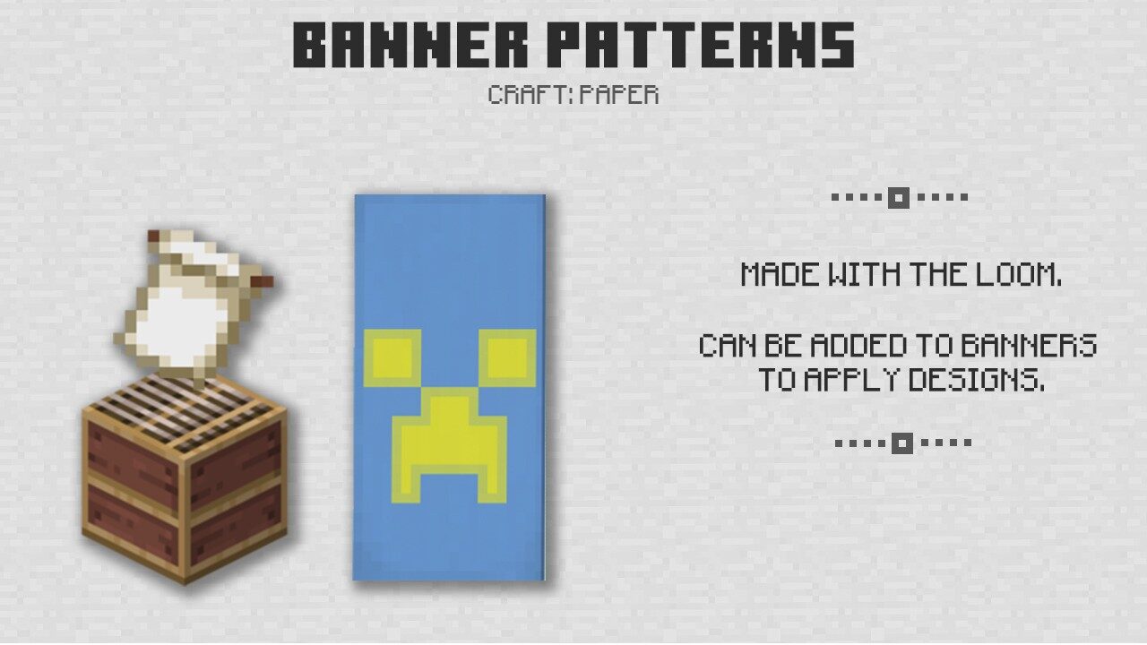 Banner patterns in Minecraft PE 1.10