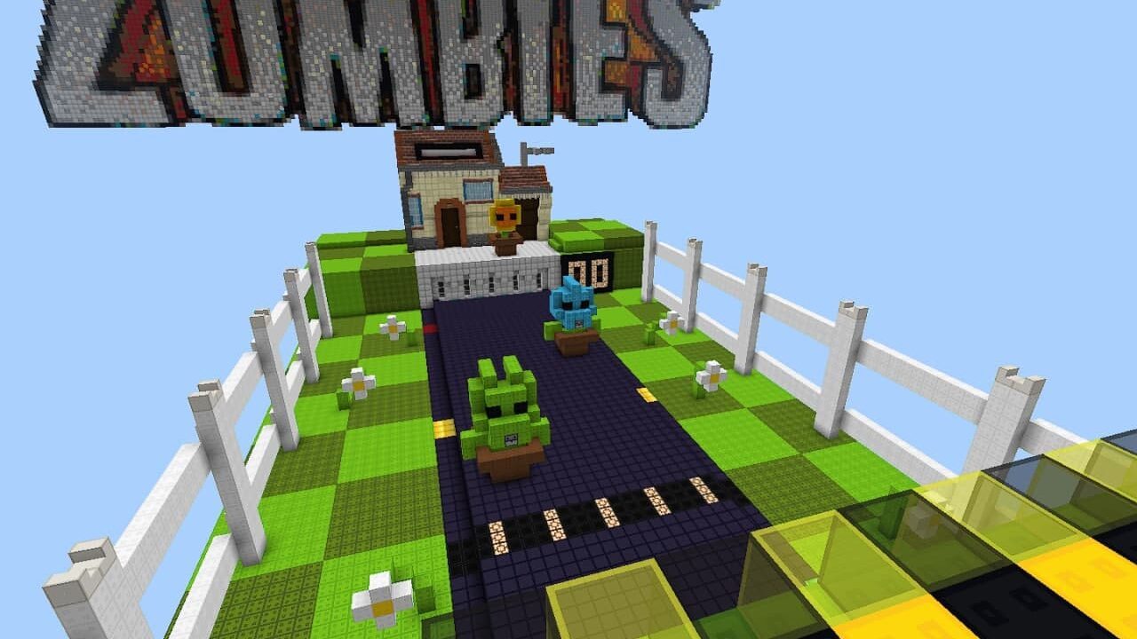 Plants and Zombies in Minecraft PE