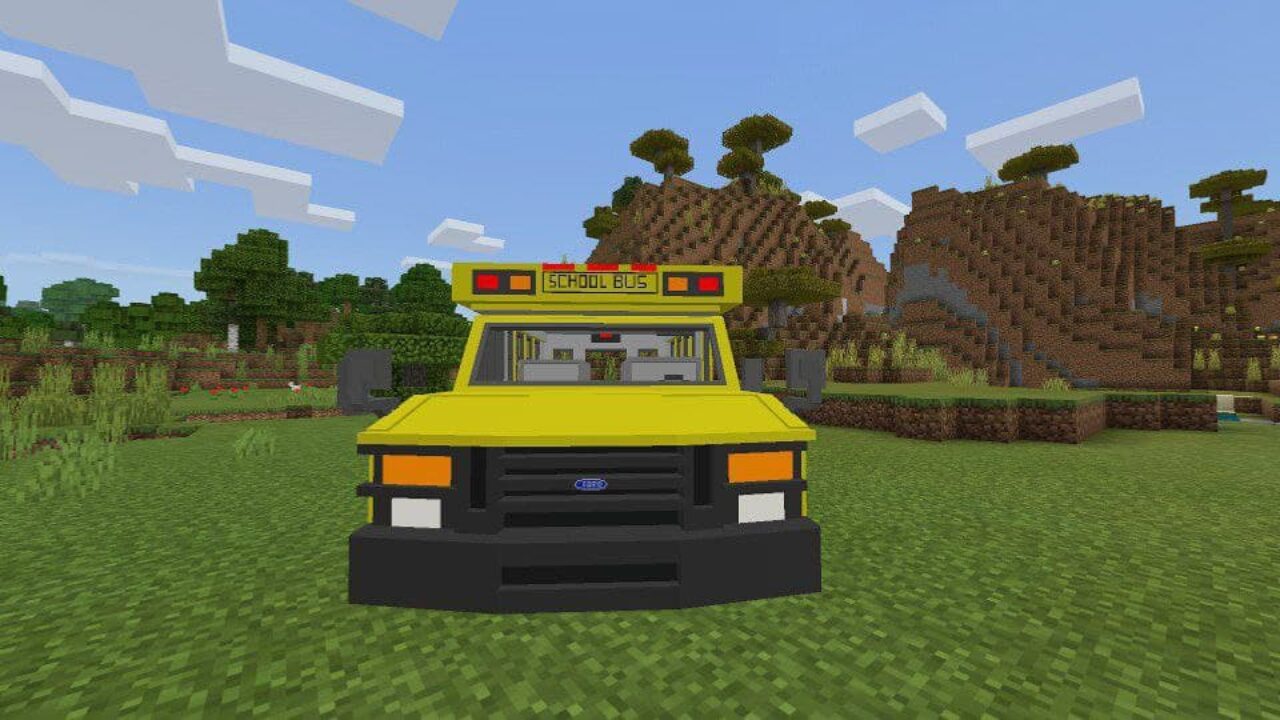 aSchool Bus in Minecraft PE