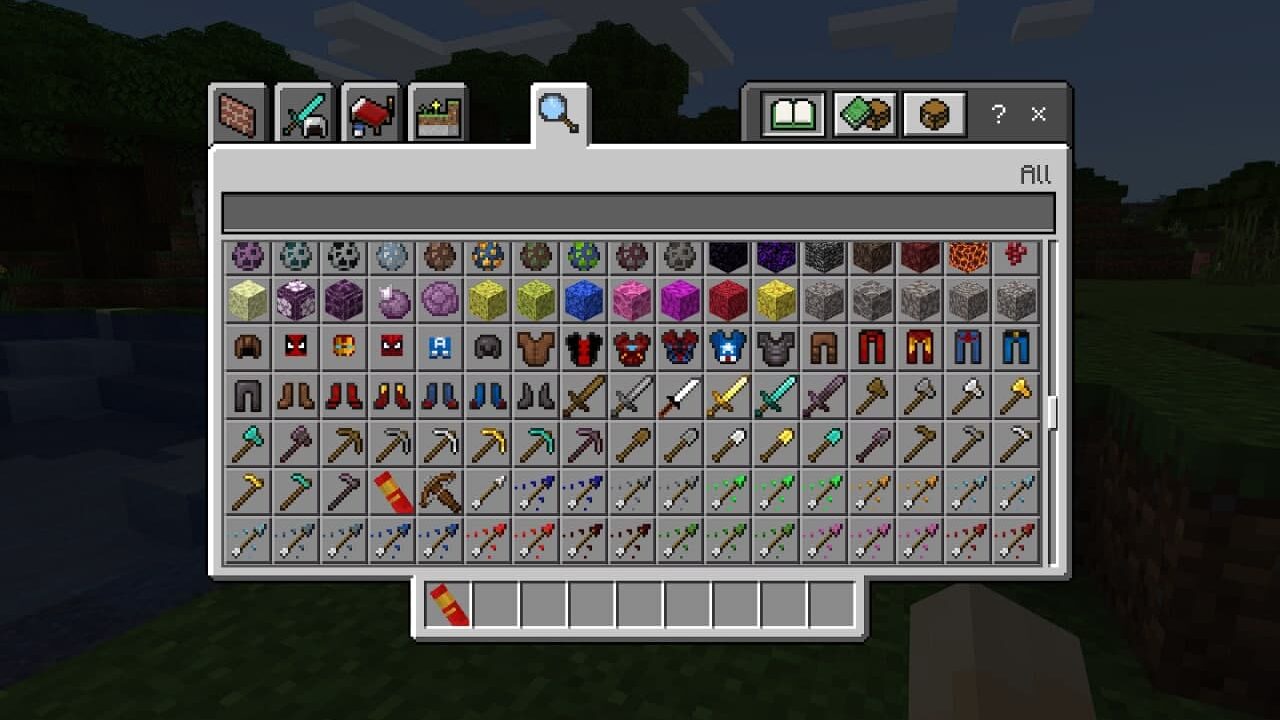 New Armors and Weapons in Spiderman mod in Minecraft PE