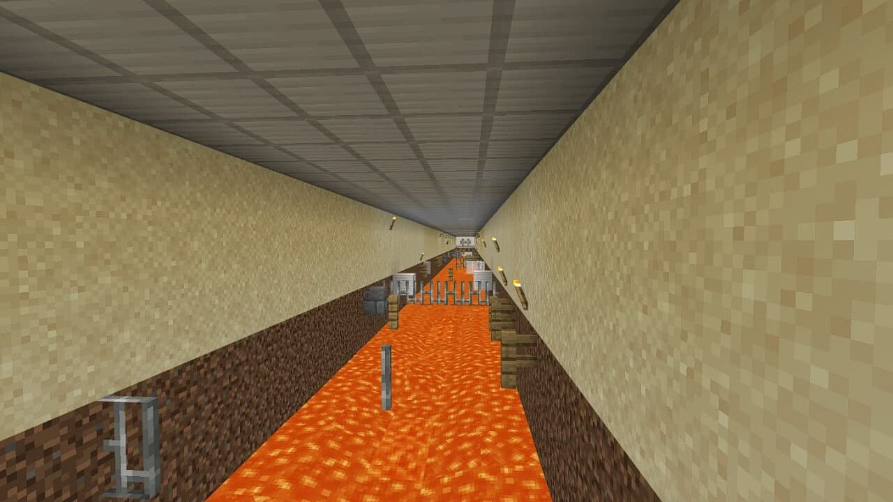 Hard Parkour in The Floor is Lava in Minecraft PE