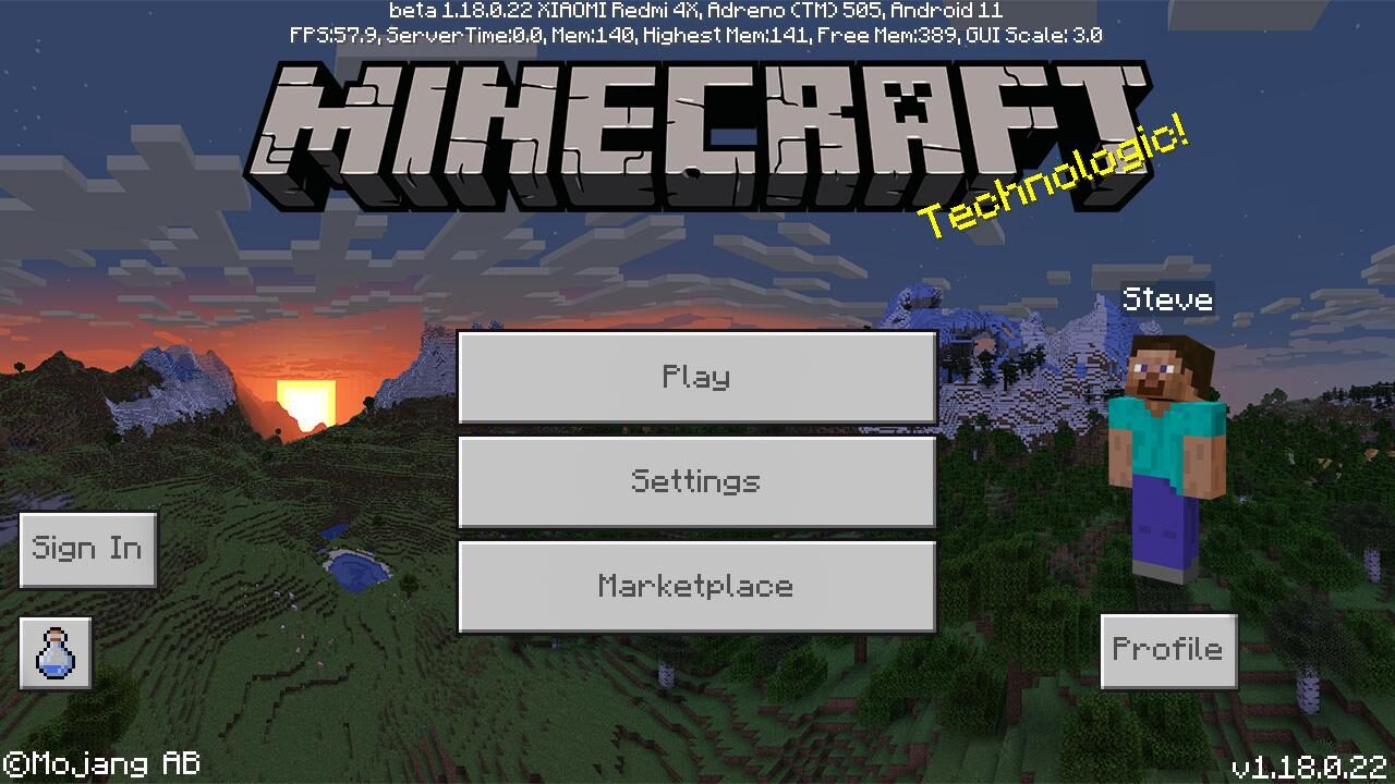 Minecraft PE 1.18.0.22