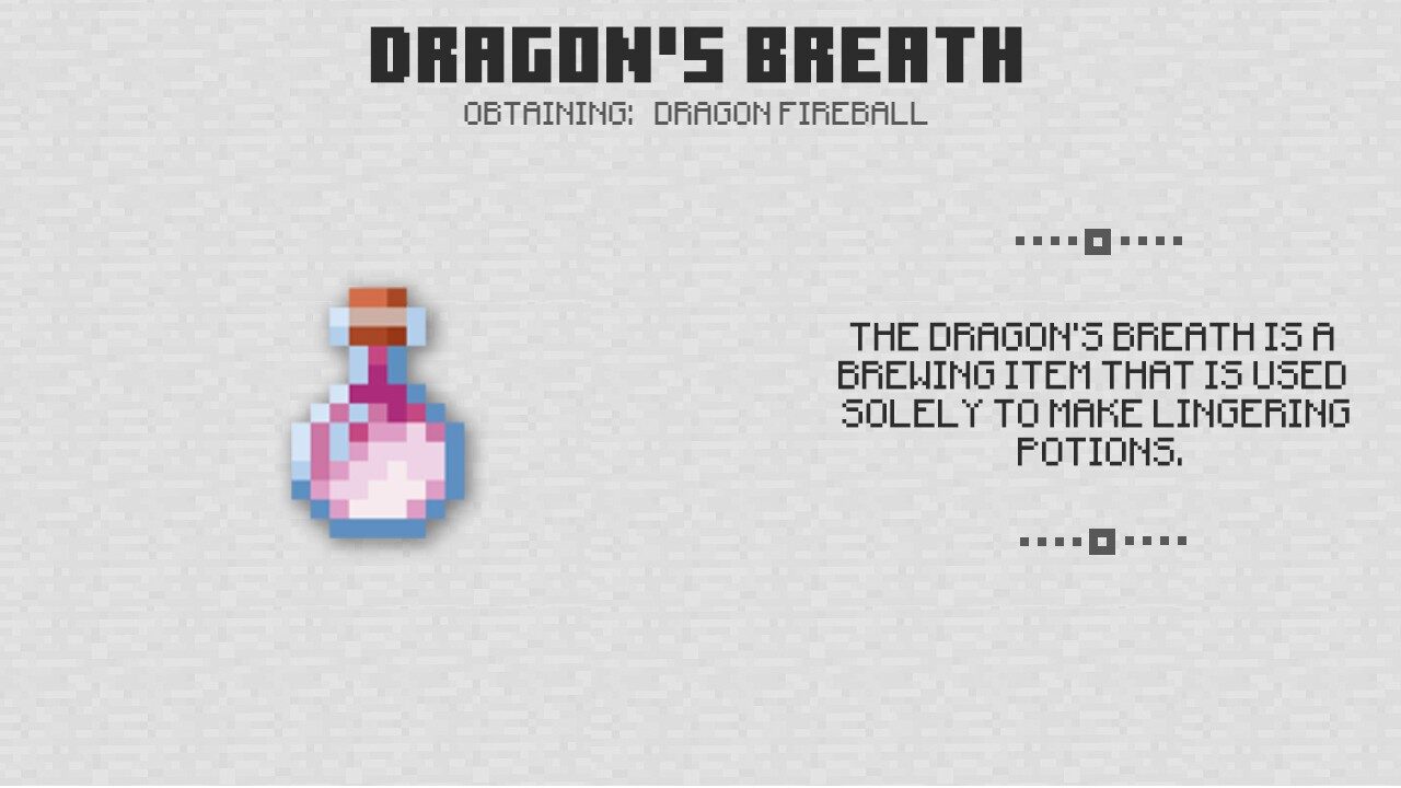 Dragon's Breath in Minecraft PE 1.0