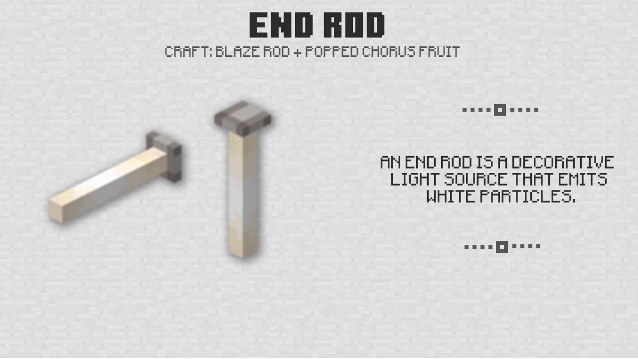 End Rod in Minecraft PE 1.0