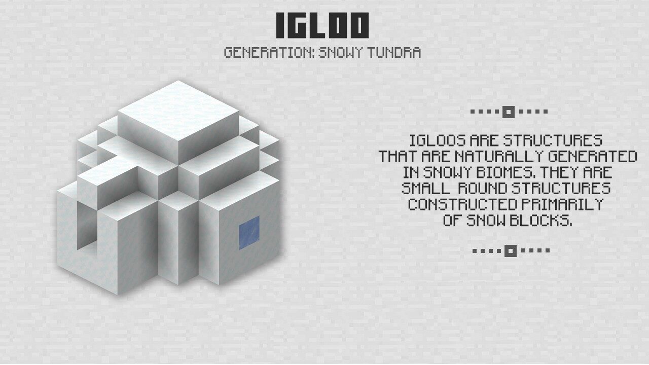 Igloo in Minecraft PE 1.0