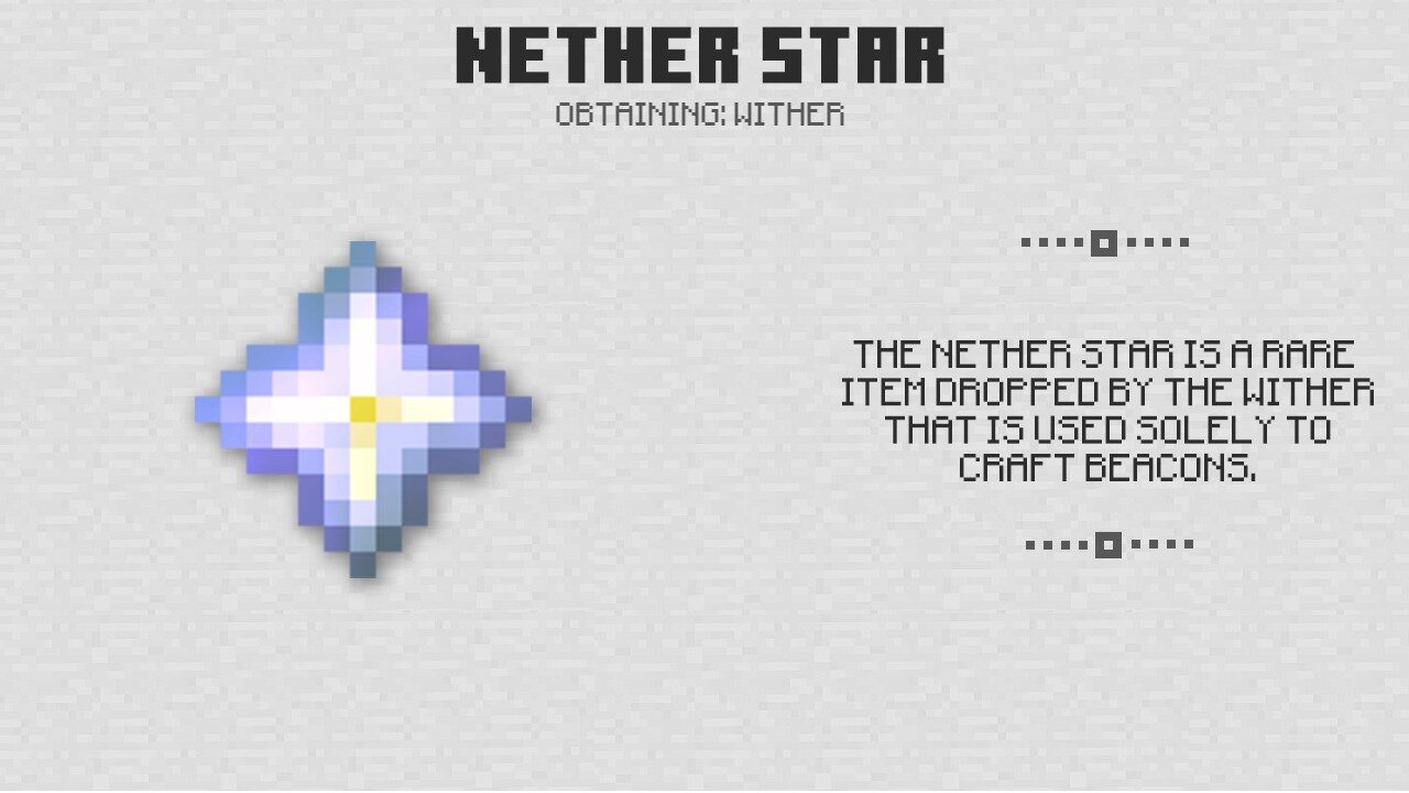 Nether Star from Minecraft PE 0.16