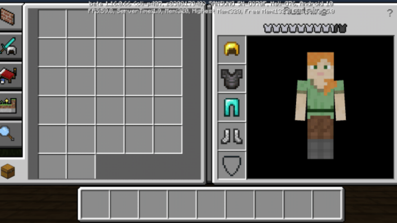 Invisible Armor Texture Pack for Minecraft PE