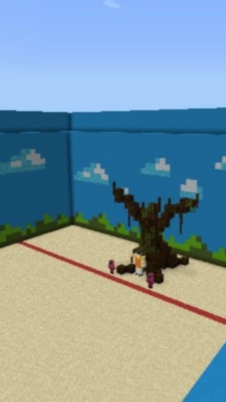 Cursed tree from Squid Game Map for Minecraft PE