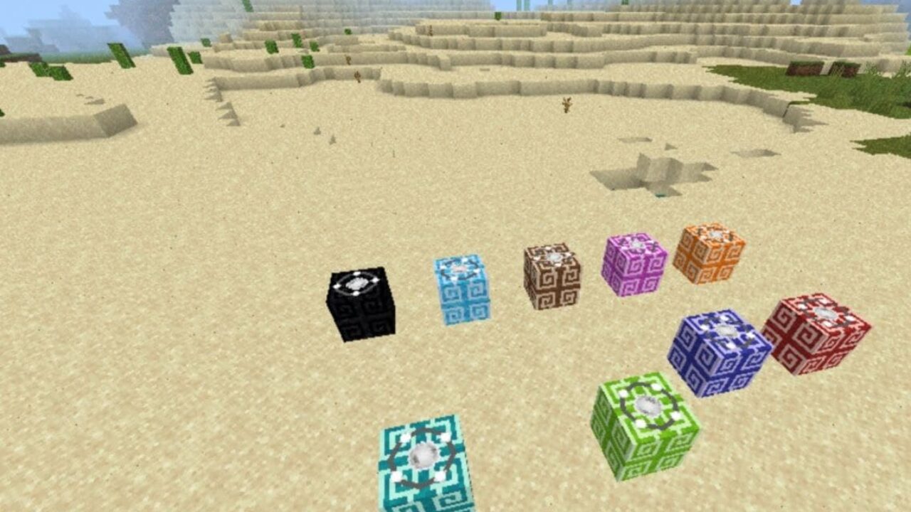 Teleporting Blocks from Teleport Mod for Minecraft PE