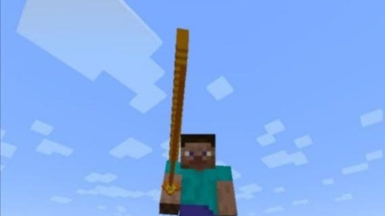 Fire Sword from Demon Slayer Mod for Minecraft PE