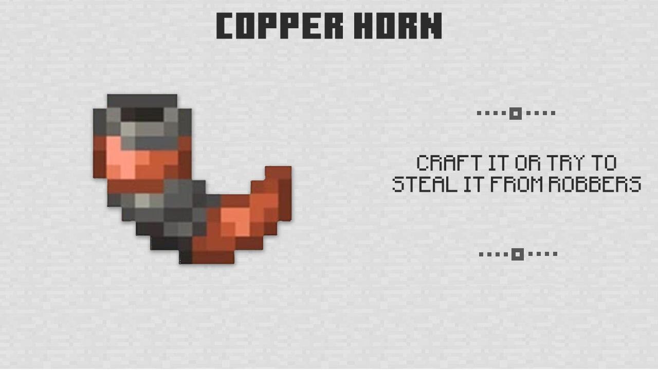 Cooper Horn in Minecraft PE 1.18