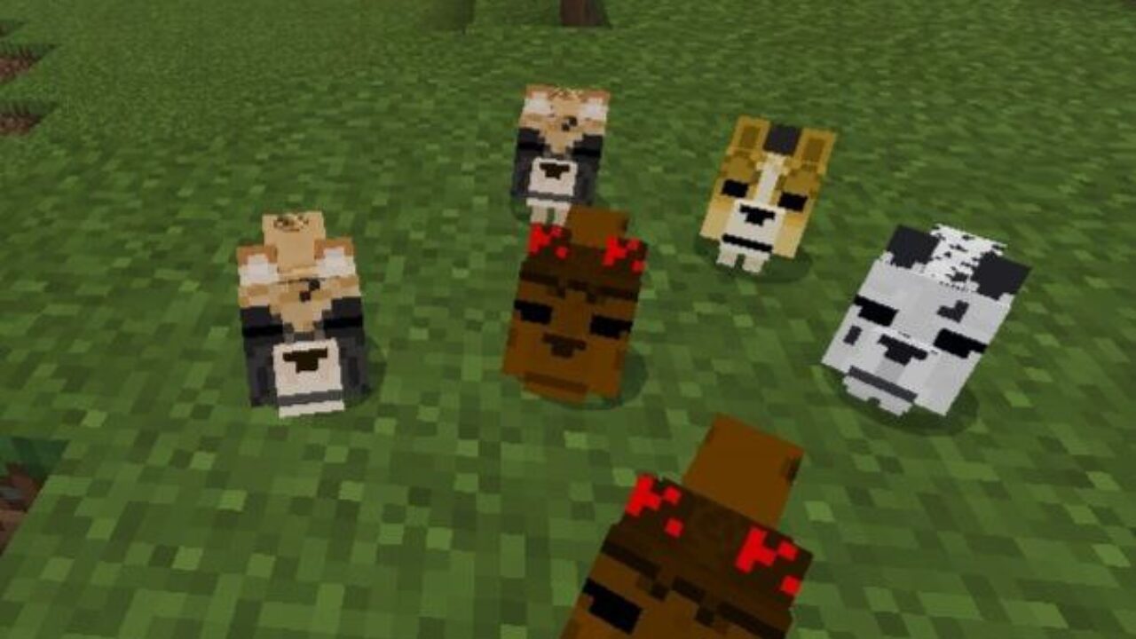 Dogs from Happy Family Mod for Minecraft PE