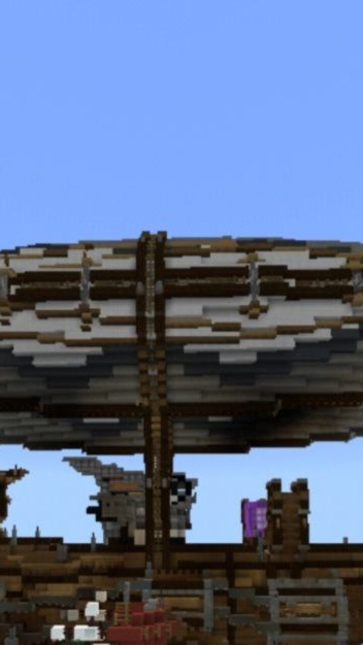 Airship from Fortnite map for Minecraft PE