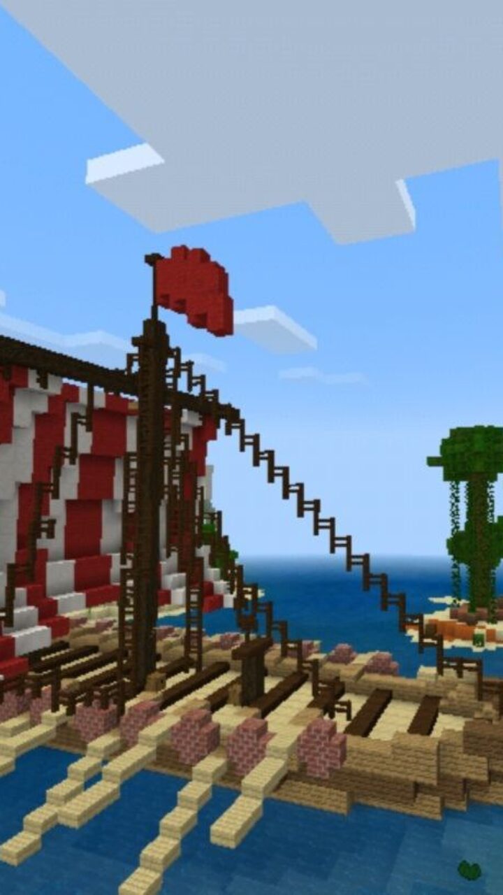 Ship from Fortnite map for Minecraft PE