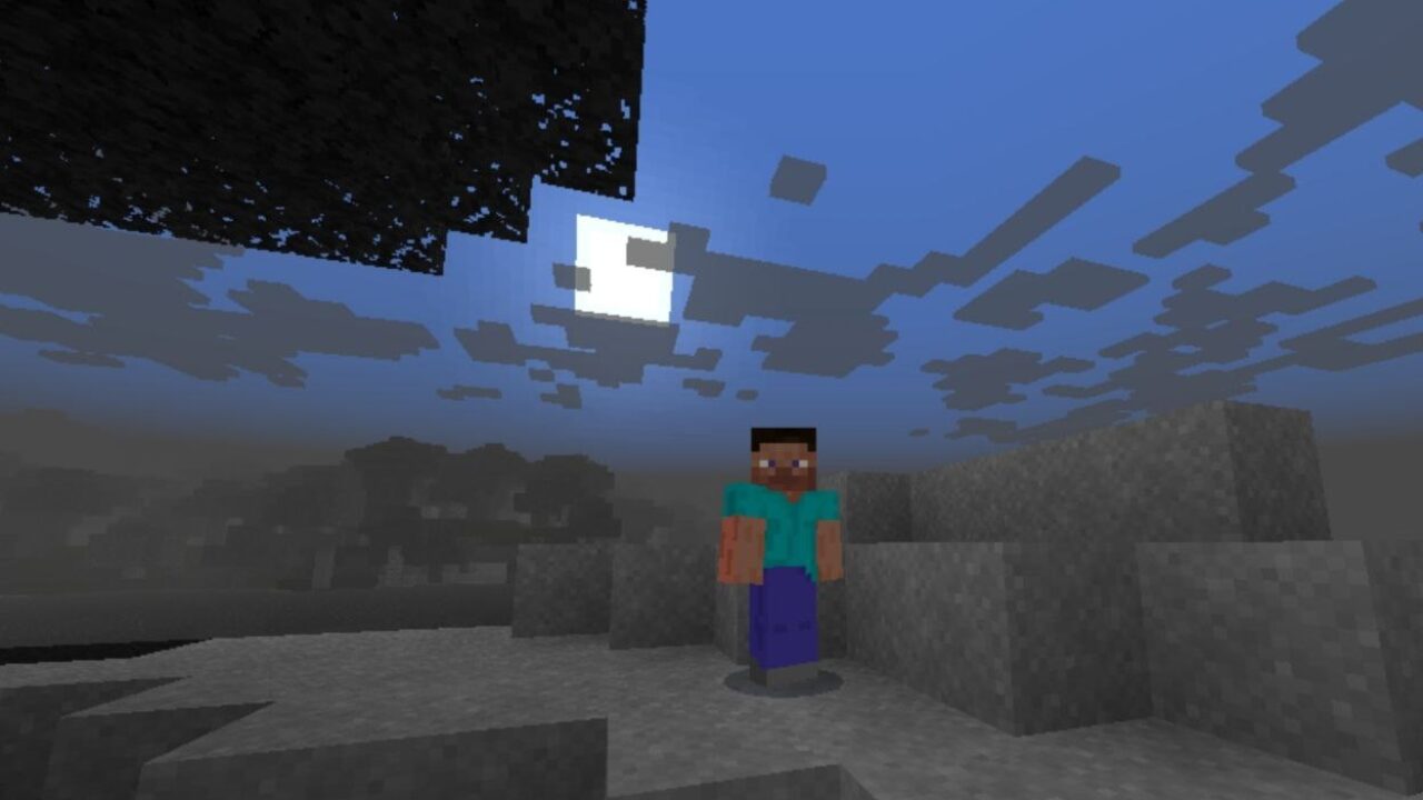 Steve with Black and White Textures for Minecraft PE