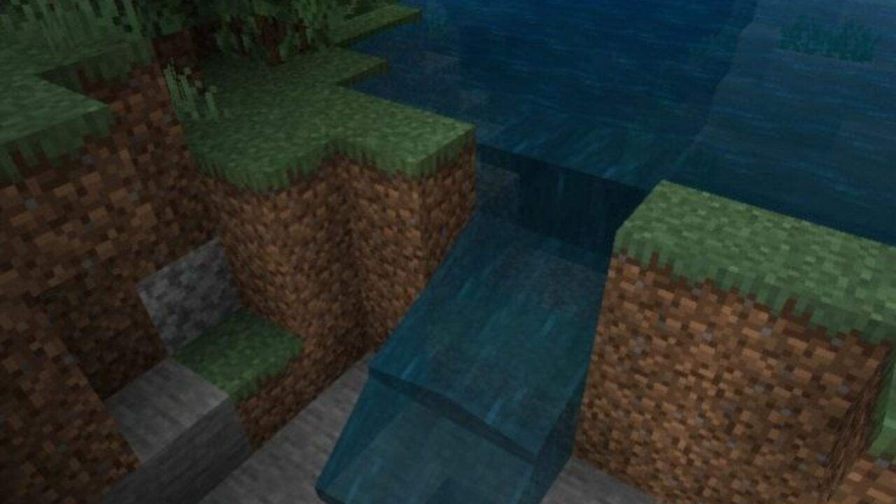 Waterfall from Waving Leaves and Water Shaders for Minecraft PE