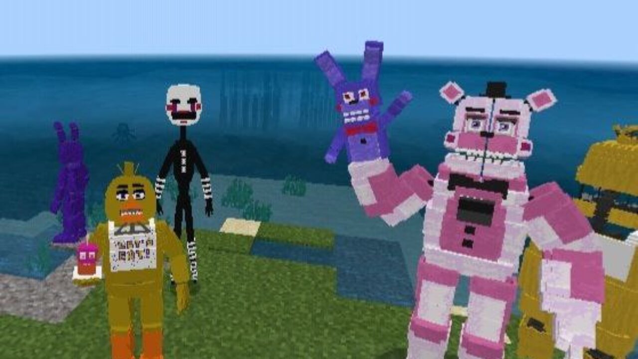 Robots from Animatronics Mod for Minecraft PE