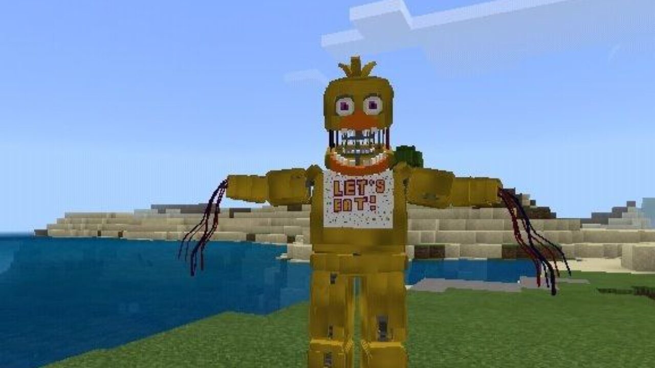 Chica from Animatronics Mod for Minecraft PE