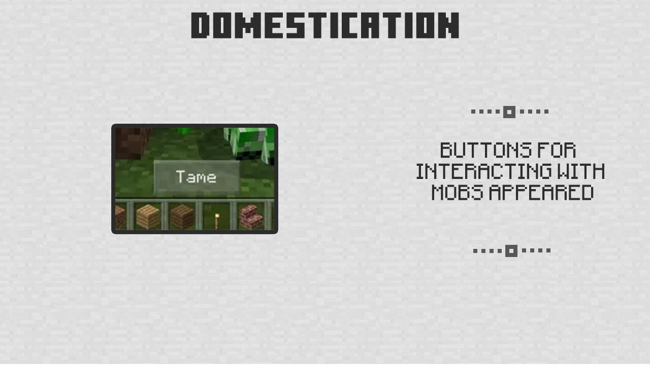 Domestication from Minecraft PE