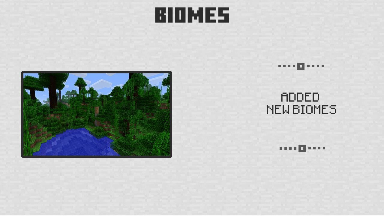 Biomes from Minecraft PE