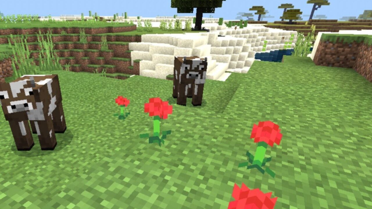 Flowers from Light Shaders for Minecraft PE